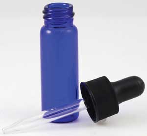 Blue 1 Dram Dropper Bottle