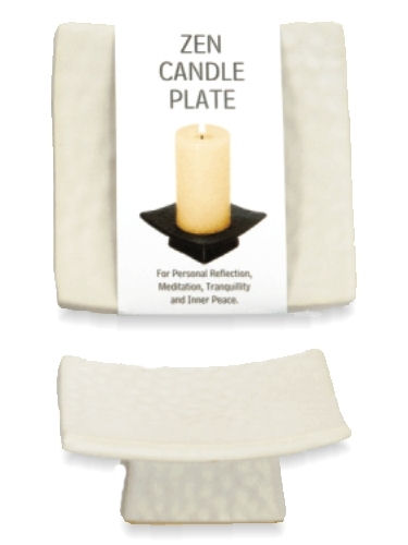 White Candle Plate - Small - Click Image to Close
