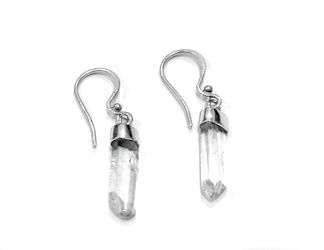 Clear Quartz Earrings - Click Image to Close