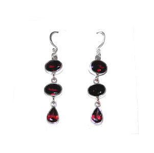 Garnet Earrings - Click Image to Close