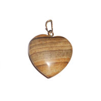 Picture Jasper Heart Pendant