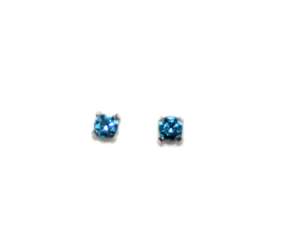 Turquoise CZ Studs - Click Image to Close