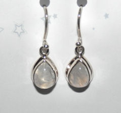 Rainbow Moonstone Earrings - Click Image to Close