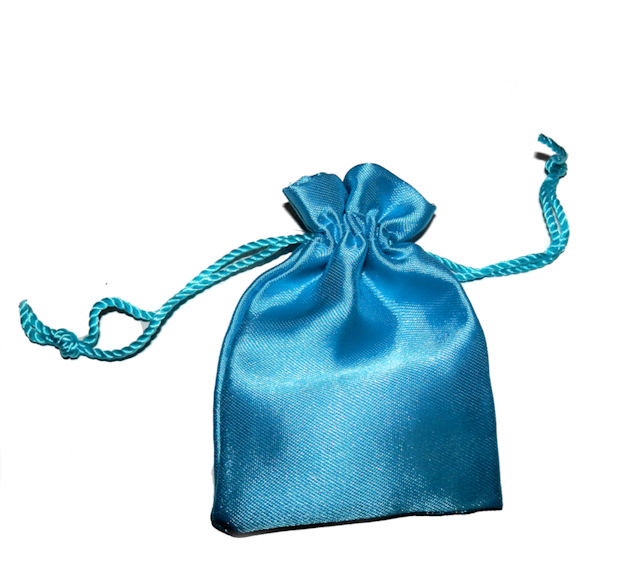 Blue Satin Pouch