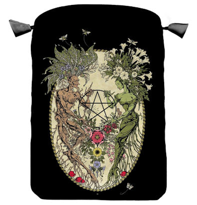 Magickal Botanical Satin Tarot Bag Magickal Botanical Satin Tarot Bag