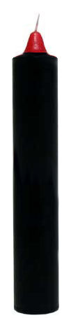 9" Black over Red Reversing Candle - Click Image to Close