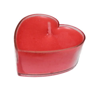Red Heart Tealight Candle