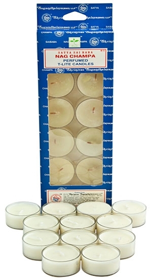 Nag Champa Scented Tealight Candles - Click Image to Close