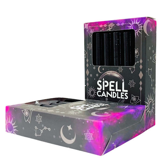 Black Spell Candles ~ 12 Pack - Click Image to Close