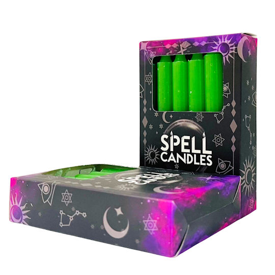 Green Spell Candles ~ 12 Pack