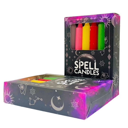 Mixed Spell Candles ~ 12 Pack - Click Image to Close