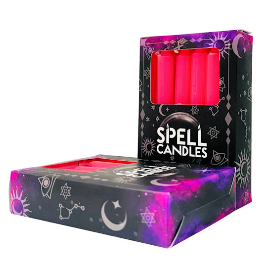 Pink Spell Candles ~ 12 Pack - Click Image to Close