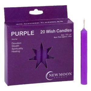 Purple Wish Candles ~ Pack of 20 - Click Image to Close