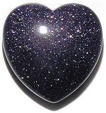 Blue Goldstone Heart - Click Image to Close