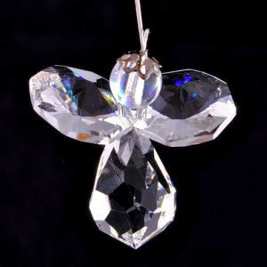 Crystal Angel Suncatcher With Clear Wings - Click Image to Close