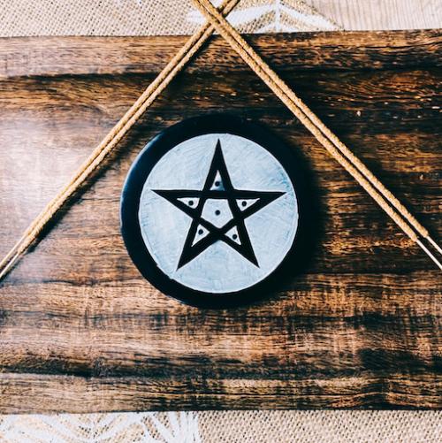 Soapstone Pentagram Incense Burner - Click Image to Close