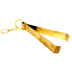 Brass Charcoal Tongs - Click Image to Close