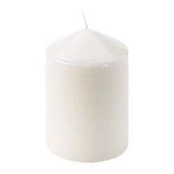 White 25 Hour Pillar Candle - Click Image to Close
