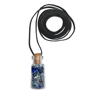 Lapis Lazuli Chip Necklace - Click Image to Close