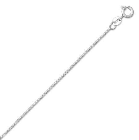 18" Sterling Silver Italian Box Chain - Click Image to Close