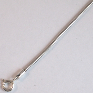 18" Oxidized Sterling Silver Snake Chain