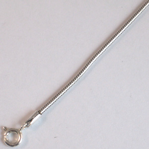 18" Oxidized Sterling Silver Snake Chain - Click Image to Close