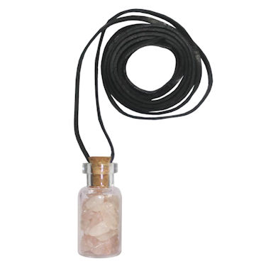 Rose Quartz Bottle Necklace